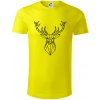 Geometria - Veľký jeleň - Tričko z organickej bavlny - XL ( Citrónová )