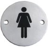 dverný nerezový piktogram WC 