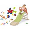 Set šmykľavka s vodnou hrou a a vozík na ťahanie s vedro setom KS Slide Life Smoby dĺžka šmyku 150 cm a športová sada hier