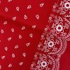 Bavlna ľudový vzor - Bordúra štvorlístok červená