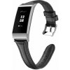 eses Kožený remienok pre Fitbit Charge 3 a 4 - Čierny