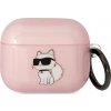 Karl Lagerfeld Karl Lagerfeld KLA3HNCHTCP kryt Airpods 3 růžový/růžový Ikonik Choupette