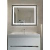ESMIRA M-SQUARE-B-60x80-03-3000K Nástenné LED zrkadlo s osvetleným vzorom v čiernom ráme 30W, Š60xV80cm, 3000K,