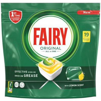 Fairy Platinum All in 1 Lemon gélové tablety do umývačky riadu 19 ks