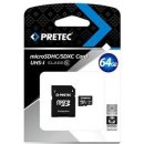 Pretec microSDXC 64GB UHS-I U1 + adapter PC10MXC64G