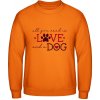 AWDis Mikina - Dizajn s motívom - Láska a pes - Orange Crush - L - Pánske