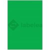 Labelea Samolepiace etikety 210x297 mm farebné papierové, na hárku A4, pre laserovú a atramentovú tlač, Farba etikiet Zelená, Počet hárkov v balení 100 EPY210297PG001S