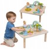 MERKAN Drevený Edukačný Interaktívny Stolík Zvieratká s Vláčikom