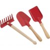 Detské záhradné náradie - 20 cm červené - set