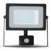 V-TAC LED reflektor SMD 30W 2550lm SLIM čierny so senzorom Farba svetla: studená (6000K)