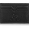 Paolo Peruzzi Kožené puzdro na karty a vizitky | čierna T-150-BL