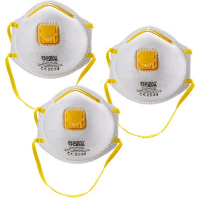 KesTek Ochranná maska proti jemnému prachu FFP1 s výdychovým ventilom, 3 ks