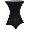 TENTino AKCIA! Okrúhly bistro stolík koktailový 60 cm IVÁNEK WHITE + obrus BASIC ZADARMO Farba obrusu: ČIERNA / BLACK