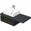 Skrinka do kúpeľne s umývadlom Intedoor STOL 3D hnedá 110,5 x 44,4 x 50,2 cm DE 54 3D 110 L STORM 1Z LR29