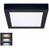 Solight | Solight WD173-B- LED Stropné svietidlo LED/18W/230V 3000/4000/6000K čierna hranatý | SL1396