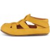 KOŽENÉ ŽLTÉ DETSKÉ BAREFOOTOVÉ PAPUČE NA SUCHÝ ZIPS OBEX WERKI R29
