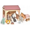 Stajňa s koňmi Tender Leaf Toys TL8165 drevená