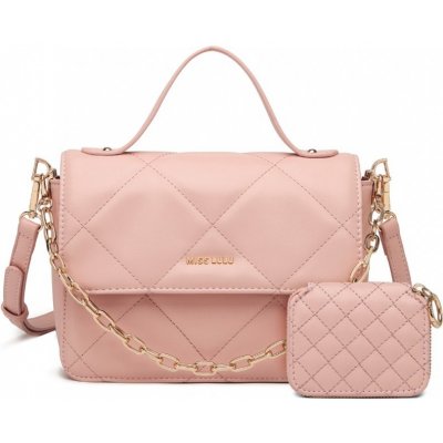 Miss Lulu dámska kabelka a peňaženka Diamond LT2201 ružová