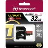 Transcend microSDHC 32GB UHS-I U1 + adapter TS32GUSDHC10U1