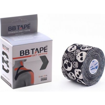 BB Tape Kineziologický tejp - 5 m x 5 cm Farba: čierna s lebkami