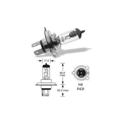 TESLight H4 P43t 12V 60/55W