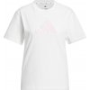 Dámske tričko adidas, W SC GINGHAM TEE Biela,Ružová L