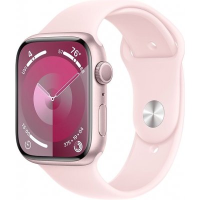 Apple Watch Series 9 45 mm Ružový hliník so svetlo ružovým športovým remienkom – S/M MR9G3QC/A