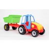 Plastový traktor s vyklápacím prívesom pre deti
