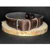 Palkar obojok z kože hladenice pre psov 55 cm x 30 mm hnedý