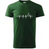 EKG Vianočný stromek - Klasické pánske tričko vyššej gramáže - 4XL ( Fľaškovozelená )