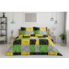 Textilomanie Bavlnené obliečky na 2 postele CHESS LIME, farebné Rozmer obliečky: 2 ks 70 x 90 cm | 2 ks 140 x 200 cm