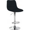 Design-Shop Barová stolička Lex - látka, chróm rám- čierna