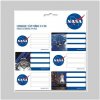ARS UNA NASA 63 štítky na zošity, samolepiace, biele (3x6ks)