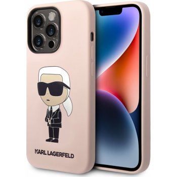 Karl Lagerfeld Liquid Silicone Ikonik NFT iPhone 15 Pro ružové