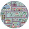 Multidecor Detský koberec STELLA STREETS 120 cm tyrkysový/mesto 508441 + záruka 3 roky zadarmo