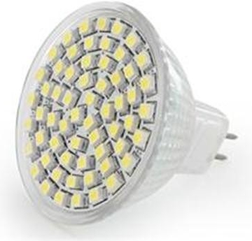 Whitenergy Led žiarovka 60xSMD 3,7W GU5.3 teplá biela refl