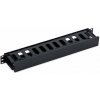 Organizér káblov CTnet 19'' vyväzovací panel s plastovou lištou 1U, priechodný, čierny (321022)