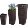 Beno Ratanový kvetináč BEN02 set-3 kusy hnedý