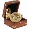 Origin Outdoors kompas mosadzný v drevenej krabičke