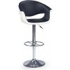 Halmar H46 barová stolička bielo-čierna