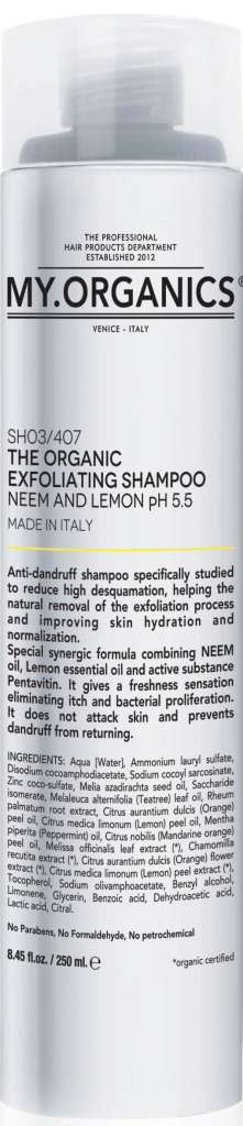 The Organic Exfoliating Shampoo Neem And Lemon 250 ml