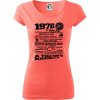1976 v kocke - Dámske tričko Pure - 2XL ( Korálová )