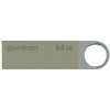 Goodram USB flash disk, USB 2.0, 64GB, UUN2, UUN2, Silver, UUN2-0640S0R11