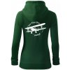 Still Plays With Planes - Mikina dámska trendy zipper s kapucňou - 2XL ( Fľaškovozelená )