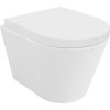Mexen Rico závesné wc Rimless s toaletným sedátkom z duroplastu, biela - 30720200