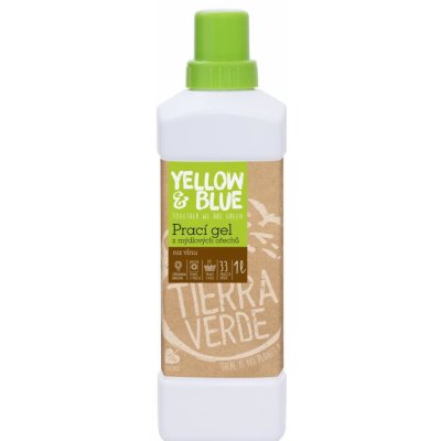 Yellow & Blue prací gel z mydlových orechov na vlnu a jemnú bielizeň 1000 ml