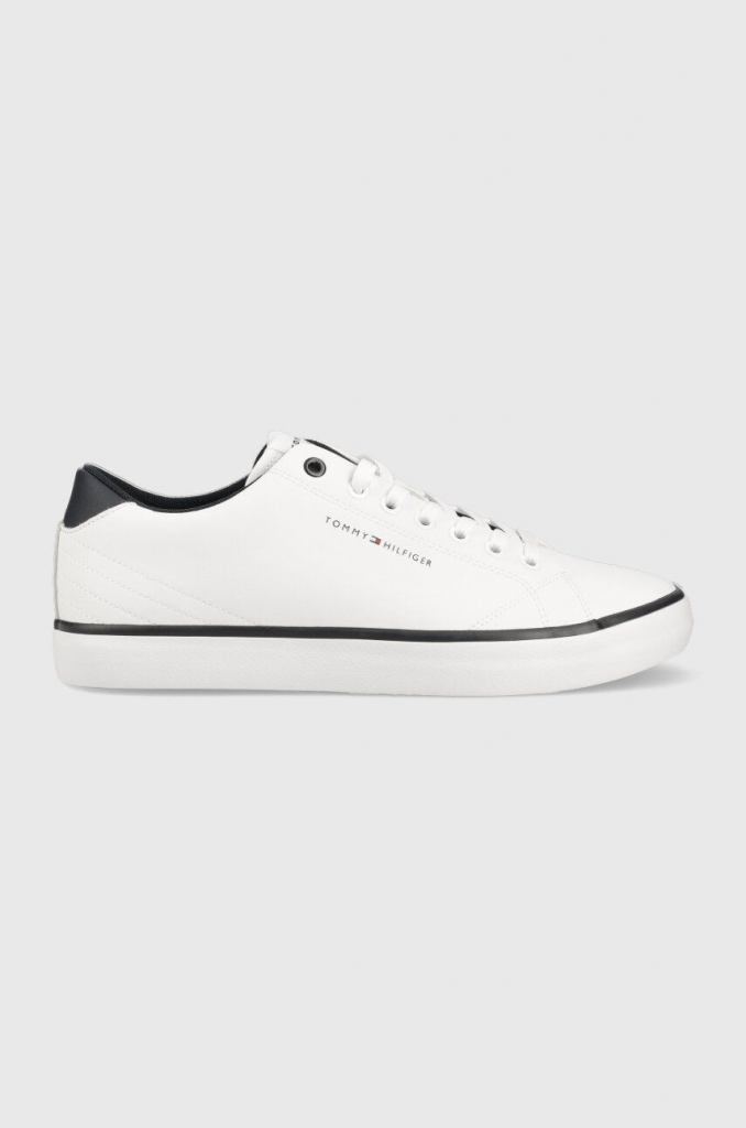 Tommy Hilfiger TH HI VULC CORE LOW LEATHER biela