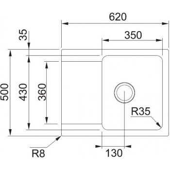 Franke OID 611-62 čierna