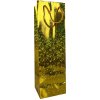 Darčeková taška na alkohol 33 x 10 x 9 cm holografická zlatá