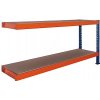 Prístavok k regálu Trestles RNC 1400x1800x600, nosnosť 1600 kg, 2 police Farba: červená